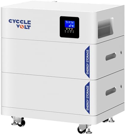 CYCCLEVOLT Batería LiFePO4 51.2V 200Ah con inversor 5kW, batería litio 10kWh, fácil de instalar, 200A BMS, RS485&CAN, Conectar y usar, para almacenamiento fotovoltaico, fuera la red y sistemas solares