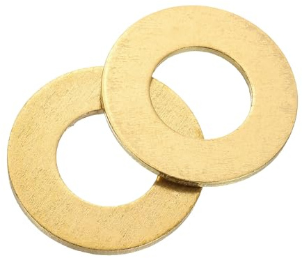 QUARKZMAN Rondelles Metal M12, 8 Pièces 12mm ID x 24mm OD x 1.5mm Hauteur Rondelles Plates en Laiton, Bagues de Montage pour Vis, Boulons, Écrous, Accessoires, Charnières de Porte