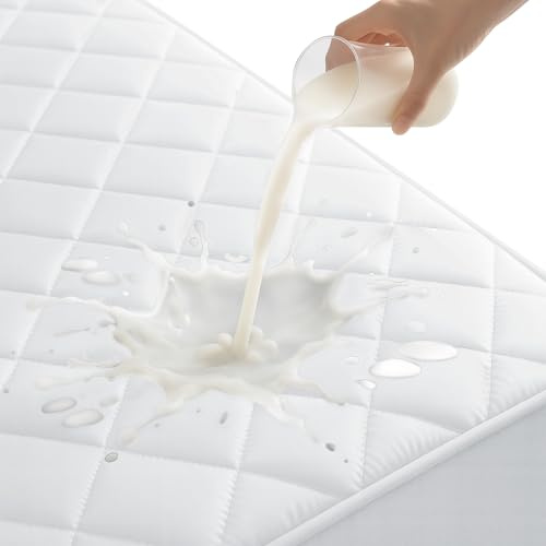 YSTELLAA Matratzenschoner Wasserdicht 140x200cm, Weiche Matratzenbezug Atmungsaktive, Mattress Protector Anti-Milben, Matratzenschutz Für Matratzen Topper Bis 30cm, Weiß | Gesteppter Matratzenschoner, Schutz gegen Milben, Rundumgummi, bis zu 30 cm