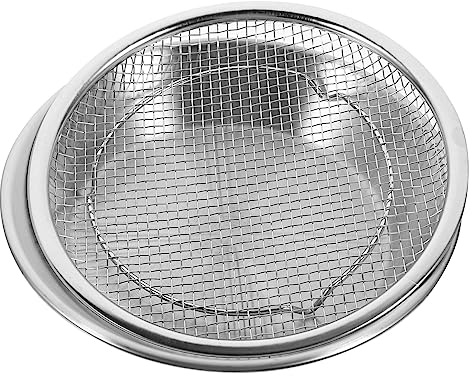 HOLIDYOYO Bandeja Escurre Fritos De Acero Inoxidable Con Rejilla Plato Para Servir Alimentos Plato De Comida De Usos Múltiples Para Frutas Bocadillos Y Postres 8.26X7.87X1.37 Pulgadas