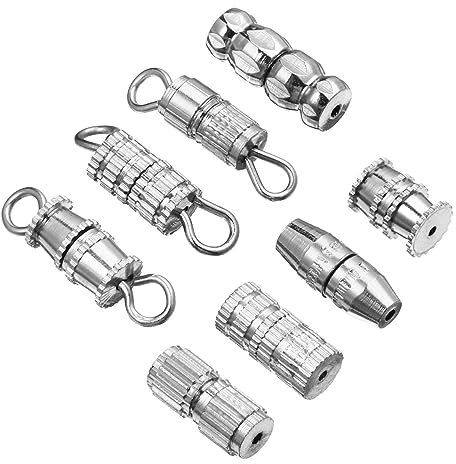 DECORNIJIA 40pcs Brass Screw Type Clasps for Necklace Bracelet Making Jewelry Clasps Connector End Caps for Craft Projects