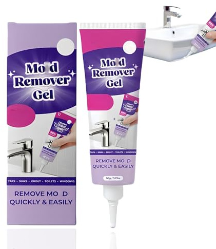 Mould Remover,Household Mould Remover Gel,Powerful Cleaning Gel,Highly Effective in Penetration,for Bathroom & Kitchen Tile Gaps,Walls & Grout,Black Mould Remover,Bathroom Sealant White Anti Mould