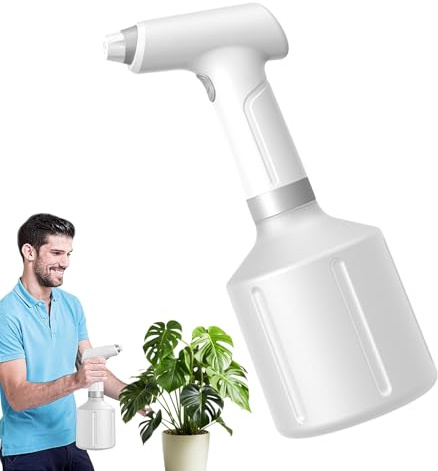 Quorvex Botella De Spray Automática,Pulverizador Portátil con Batería Recargable - Botella Portátil Recargable USB de 1 Litro para Riego Limpieza Abono Exteriores