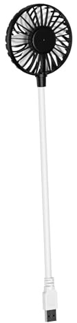 BHFZIAP Miniventilador USB portátil para escritorio, cable flexible para viajes, viajes, color negro, 35 x 8 x 2,8 cm, largo