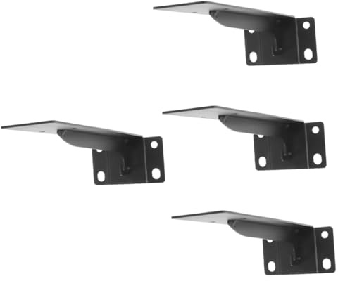 DIYEAH 4 Pièces Support Mural Étagère Acier Épais Support Triangulaire Robuste Antirouille pour Étagères Flottantes Charge Lourde et Fixation Stable pour Bureau et Meuble Tv