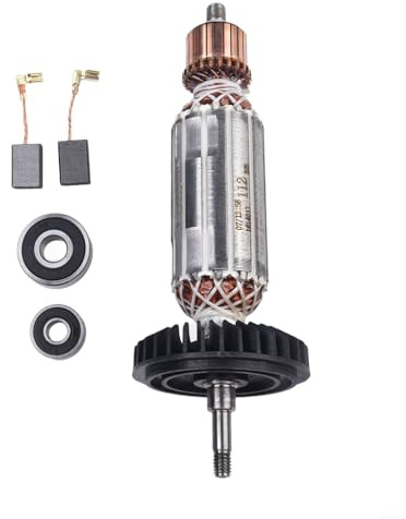 Kit di ricambio rotore armatura compatibile con smerigliatrice angolare Makita 9556 9557 9558 9556NB 9556HN 9557NB 9557HN 9557PB 9558NB 9558HN 9558PB, include (220V)