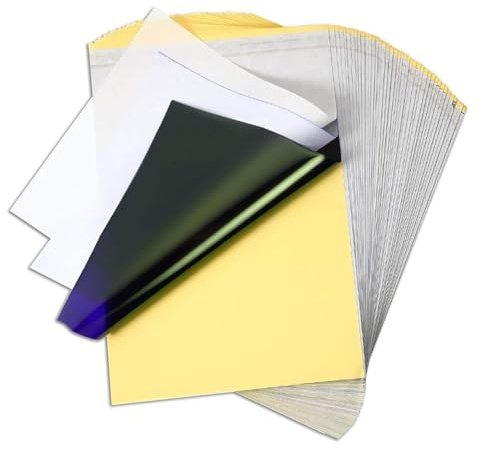 40 Blätter Tattoo Papier, Tattoo Transferpapier Stencil Papier Tattoo Zubehör für Tattoos Blaupause Matritzenpapier