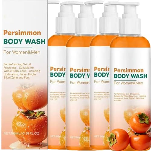 Gel nettoyant pour le corps au kaki pour l'odeur des personnes âgées, gel douche femme, savon kaki contre l'odeur des personnes âgées - aisselles, zone intime, intérieur des cuisses, zone bikini