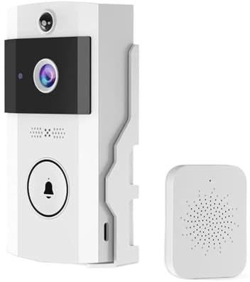 JIDKEINNH Video Doorbell Solar Rain Cover High Definition Wireless Waterproof Digital Door Peepholes Voice Changing Intercom Smart Bell(BELL)