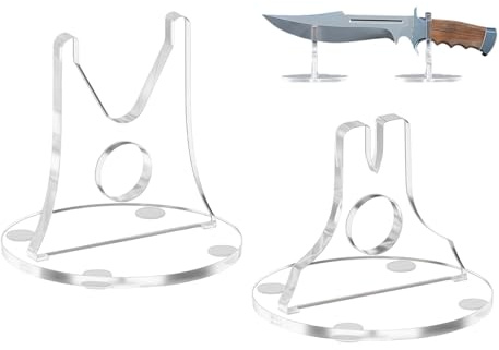Supporto espositore trasparente 2 pezzi per riporre coltelli antiscivolo, mensola espositore in acrilico, per camera da letto, scrivania, toeletta, cucina, casa, feste, collezione per tavolo