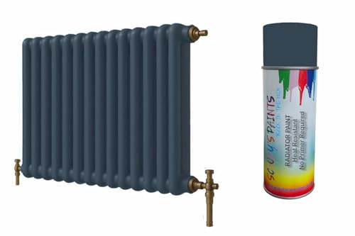 SCOOBYS PAINTS BACK IN THE MIX Premium Radiator Paint – 180 Colours – Heat Resistant Metal Paint for Radiators & Pipes, Quick Dry, Non-Yellowing, Multiple Finishes, Interior Use (Dark blue)