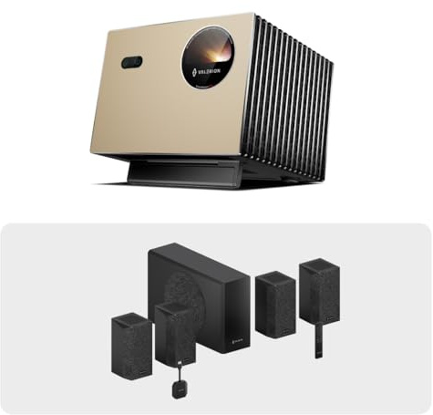 VisionMaster Pro Triple Laser 4K Projector, IMAX Enhanced, 3000 ISO Lumens, 15000:1 Contrast, Optical Zoom, HDR10+, 4ms Low Input Lag, Includes ThunderBeat Surround Sound System