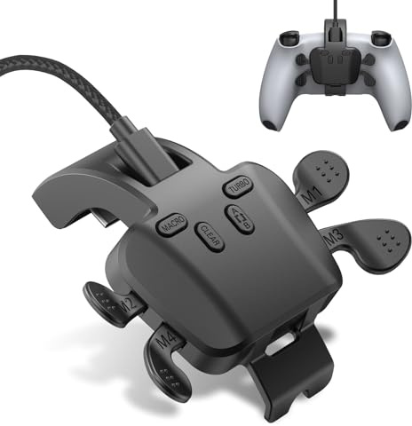 IWGAME Paddles-Zubehör für PS-5 Controller, 4 programmierbare Rückseitentasten mit Remap/Combo/Turbo/Tastenvertauschungsfunktion, Verkabelt Plug & Play, Kompatibel mit PS-5/PC/Mac(2,2 m USB-Kabel)