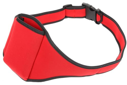 TOYANDONA Fitness Mikrofontasche Hüftgürtel Verstellbar Rot mit Mikrofonhalterung für Trainer und Bühnengebrauch