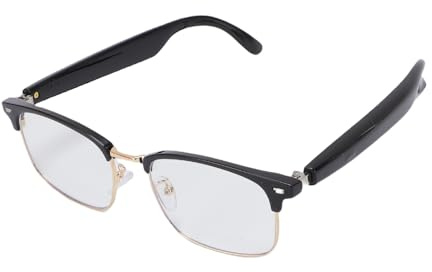 Lazmin112 Lunettes Intelligentes, Haut-parleurs à Double Entraînement, Lunettes 5.3 à Suppression de Bruit avec Filtrage de la Lumière Bleue, Protection 40 HEV