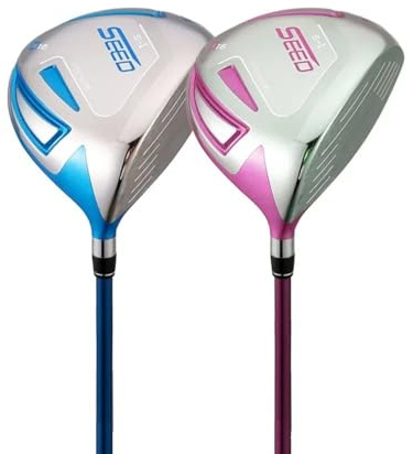 Golfklubbar barn högerhänta titanlegeringshuvud barn 16 graders golfförare 1# trästång för pojkar flickor längd 135–165 cm (rosa, barn 135–150 cm)