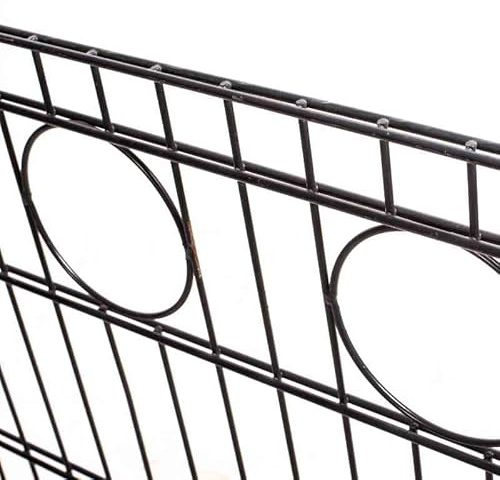 Galaflor - Gartenzaun Doppelstabmattenzaun Anthrazit 2000x800mm Gittermatte | Zierzaun mit Dekor Ring - 6/5/6mm Drahtstärke - Verzinkter Schmuckzaun aus Metall - Wetterfest & Pulverbeschichtet RAL 7016