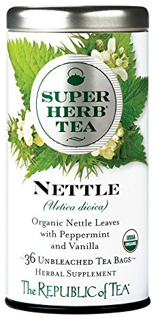 The Republic of Tea — Organic Nettle SuperHerb Tea Tin, 36 Herbal Tea Bags, Naturally Caffeine-Free