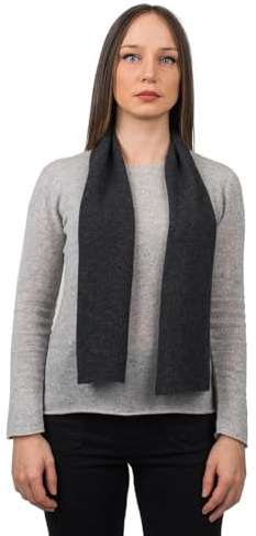 Dalle Piane Cashmere Damen Mini Schal 100% Kaschmir | Halstuch für Büro, Abend und Reisen, 150x17 cm, vier Jahreszeiten, Geschenk für Sie, Made in Italy
