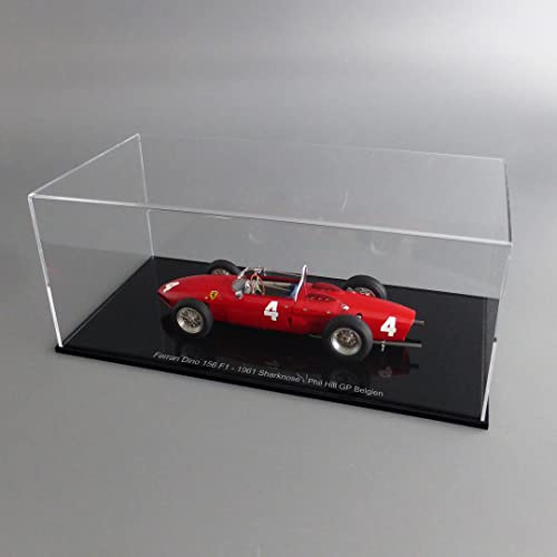 LOBOTEC Acryl Vitrine für Modellautos im Maßstab 1:12, mit individueller Gravur, glänzender hochwertiger Schaukasten Handarbeit aus Acrylglas, Plexiglas Box für Sammlerstücke, glänzende Bodenplatte