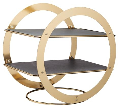 Artesà Présentoir À Aliments Avec Cadre En Forme De Roue, Finition Laiton, 31,5 X 22,5 X 30 cm, Coffret Cadeau