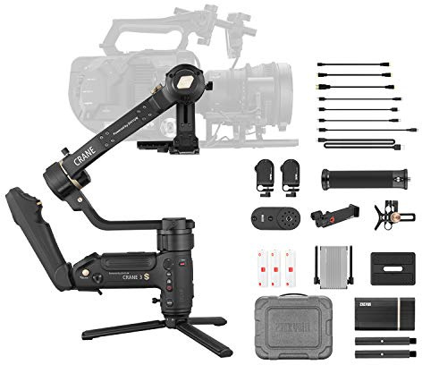 ZHIYUN Crane 3S Pro Stabilisateur de caméra Portable 3 Axes pour appareils Photo Reflex numériques et caméscopes (avec Emballage Pro)