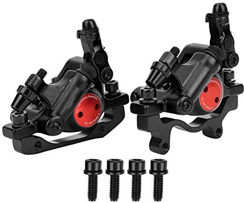 VGEBY Mechanische Scheibenbremse aus Aluminiumlegierung, Vorne und Hinten, Schwarz, für , Cross und Allround Fahrräder, mit Hydraulischem Kolbensystem
