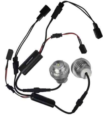 Riloer LED Ojos de Ángel, 20W 6000K 2 LED ojos de Ángel Luces de Señal CREE para Coche HID Luz de Color Blanco de Xenón para E60 E61