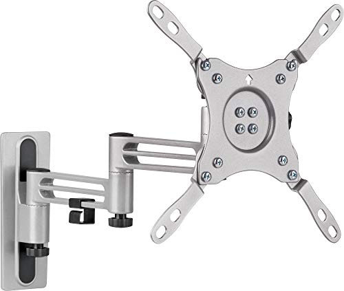 SCHWAIGER LWHD4315 513 Soporte de Pared para TV 13-43 Pulgadas Soporte para TV inclinable, Giratorio, orientable máx. 15 kg máx. VESA estándar 200x200 Plateado Incl. Accesorios de Montaje