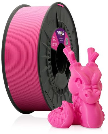 WINKLE PLA HD Fluoreszent Filament 2.85mm Elektrisch Rosa, 1kg Spule, 3D Drucker Filament Kompatibel mit FDM Druckern, 3D-Druckmaterialien, Maßgenauigkeit +/- 0.05mm, Leicht zu Bedrucken