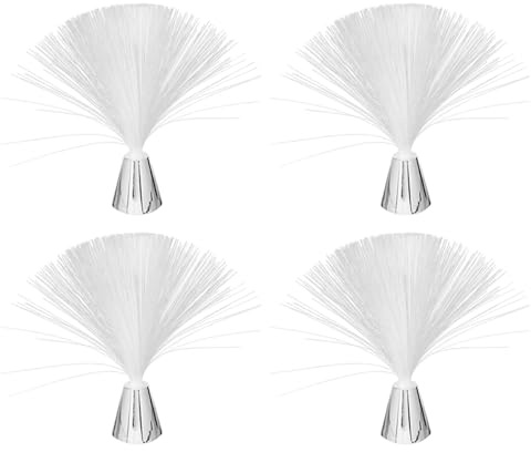 SOLUSTRE Lámpara de fibra de vidrio de 4 piezas con cambio de color y efecto estrellado LED lámpara de fibra para decoración de fiesta sala de estar dormitorio sin batería