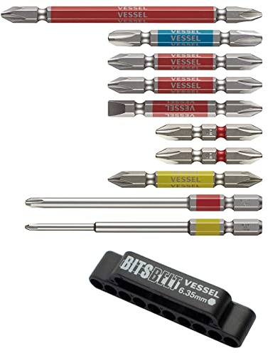 Vessel GS10P-01 Gusai Bit Belt Holder, Holds 10 commonly used pieces