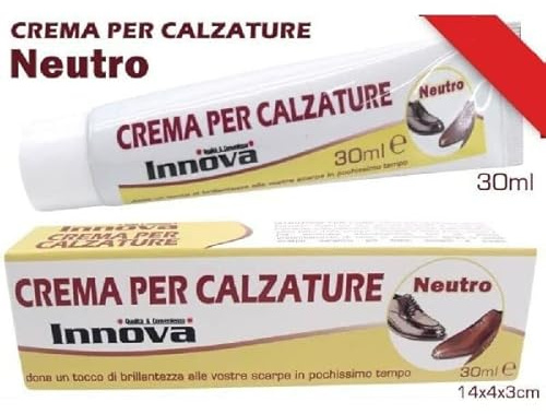 OISE ART STORE Trade Shop - Set 3 Pezzi Crema Lucidante Per Scarpe Pelle Classiche Lucido Neutro 30 Ml