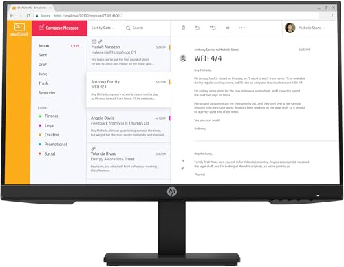 HP 24 FHD Monitor | Full HD IPS | 75hz | 250 Nits | 1000:1 Contrast | Dual Speakers | Height, Tilt & Pivot Adjustable | 1x HDMI, 1x DP, 1 x VGA | 3 Years Warranty | P24h G4