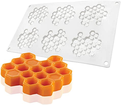Silikon-Wabenformen 3D-Waben-Bienen-Spitzenmatten Fondantform Spitzen-Pad Backform für Kuchen Schokolade Süßigkeiten Form für Cupcake-Dekorationswerkzeuge Küche