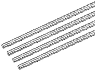 sourcing map Fully Threaded Rod M4 x 350mm 0.7mm Thread Pitch 304 Stainless Steel Right Hand Threaded Rods Bar Studs 4 Pack