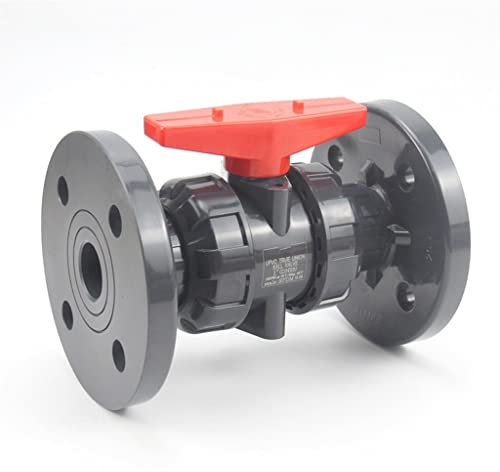 EVANEM PVC-Flansch-Kugelhahn, for Industrielle Wasseraufbereitungs-Rohrventil-Garten-Wasserrohr-Verbindungsstücke (Size : 4 inch DN100mm)