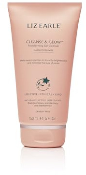 Liz Earle Cleanse & Glow™ Transforming Gel Cleanser, 150 ml | Entfernt Unreinheiten, hellt sofort auf, macht die Haut weicher, glättet die Textur.