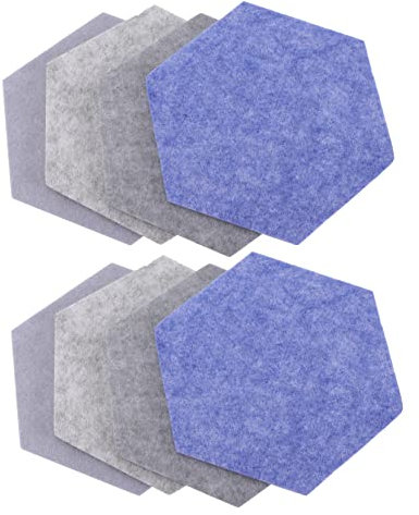 VILLFUL Lot De 8 Panneaux Hexagonaux En Feutre Auto-adhésifs Pour Tableau D'affichage Mural Décoratif