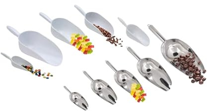 BALSAT Pala recogedora de hielo, café, gominolas, productos a granel. Inoxidable o Plástico. Varias medidas (1,5 Kg., Plástico)