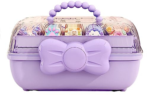Anulely Kinder Haarschmuck Aufbewahrungs Kasten, Haargummi Organizer, Organizer Für Mädchen Haarspangen, Aufbewahrungsboxen, SüßEs MäDchen Schmuckschatulle