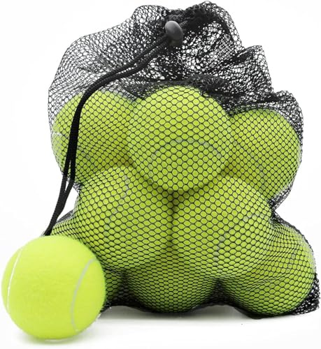 Magicorange Tennisbälle, 20 Stück, fortgeschrittene Trainings-Tennisbälle, Übungsbälle, Haustier-Hund-Spielbälle, kommen mit Netztasche für einfachen Transport (Gelb)