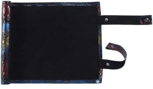 Würfelhalter, Polyedrisches Würfeltablett, Rollmatte Reißverschluss, Faltbare Aufbewahrung, Würfeltablett, Pu-Leder, Scroll-würfeltasche