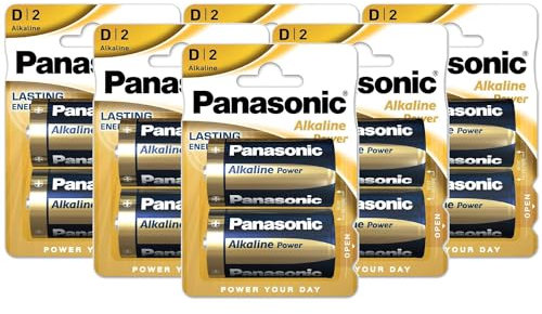 PANASONIC Lot de 6 Blisters de 2 Piles Alkaline Power LR20 / D - 1,5V