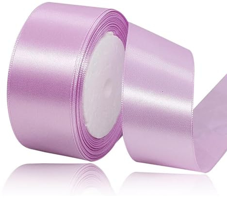 Lavendel Satinband, 4cm * 22.8M Satin Dekoband Präsent Geschenkband, Breit Ribbon, Satin-Stoffspule für Taufe und Geburtstag Geschenke, Dekoband, Deko Band Geschenkverpackung