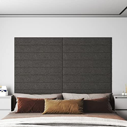 JUDYY Pannelli Murali 12 pz Grigio Scuro 90x15 cm Tessuto 1,62 m²,Articoli di ferramenta,Materiali da Costruzione,Pannelli-343874