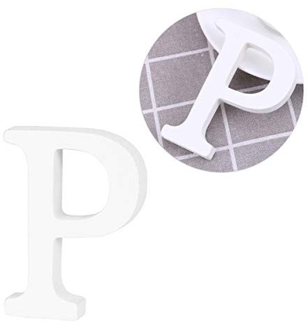 Garneck Dekoratives Schild mit Dem Buchstaben „p“ 8 cm Personalisierbar Aus Holz Heimdekoration für Hochzeiten Geburtstage