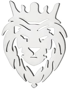Dreamtimes Löwe mit Königskrone Brosche Anstecknadeln für Männer Punk Tier Edelstahl Brosche Anstecknadeln Herren Krawattenschnalle Modeschmuck Gothic Punk Rock Herren Brosche Anstecknadeln