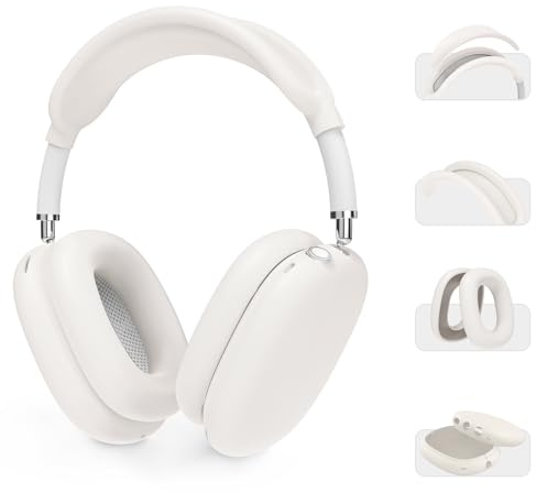 AHASTYLE Silikon Hülle für AirPods Max Case und Zubehör für AppleKopfhörer Max 2/1 [4-in-1] [Passt in den Ladekoffer] Weiches Silikon AirPods Max Hülle Kompatibel mit Airpods Max 2/12026/2024/2020