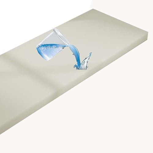 MSNCS Bankauflage Bankkissen Outdoor 80/60/90/120//140/160 Kunstleder Bankkissen-Wasserfestes-rutschfeste-GartenBankauflage- 5 cm Dicke Matte für Schaukel Terrasse Drinnen(Beige,170x50x5cm)